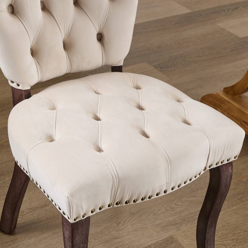 Tufted Dining chair,Set of 2,with high backrest