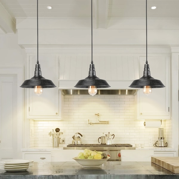 Modern Industrial 1 Light Farmhouse Pot Pendant Lights for Kitchen