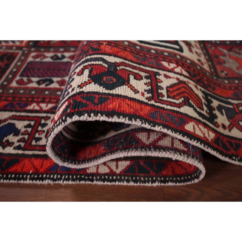 Handmade Garden Design Tribal Bakhtiari Persian Vintage Wool Carpet - 5'3"x 10'0"