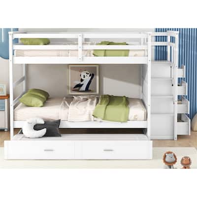 Full Over Full Bunk Bed with Twin Size Trundle
