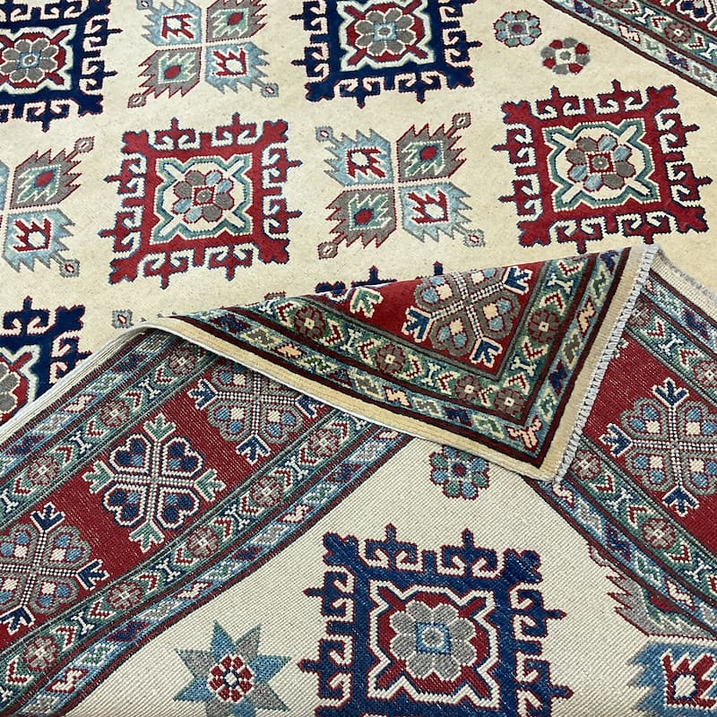 HERAT ORIENTAL Handmade Kazak Wool Rug - 6'2" x 8'6"