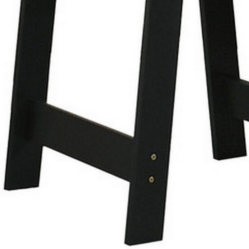 Oz 19 Inch Modern End Table with Faux Marble Finished Tabletop, Black