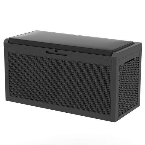 Patiowell 100 Gallon Deck Box Outdoor Storage Box with cushion
