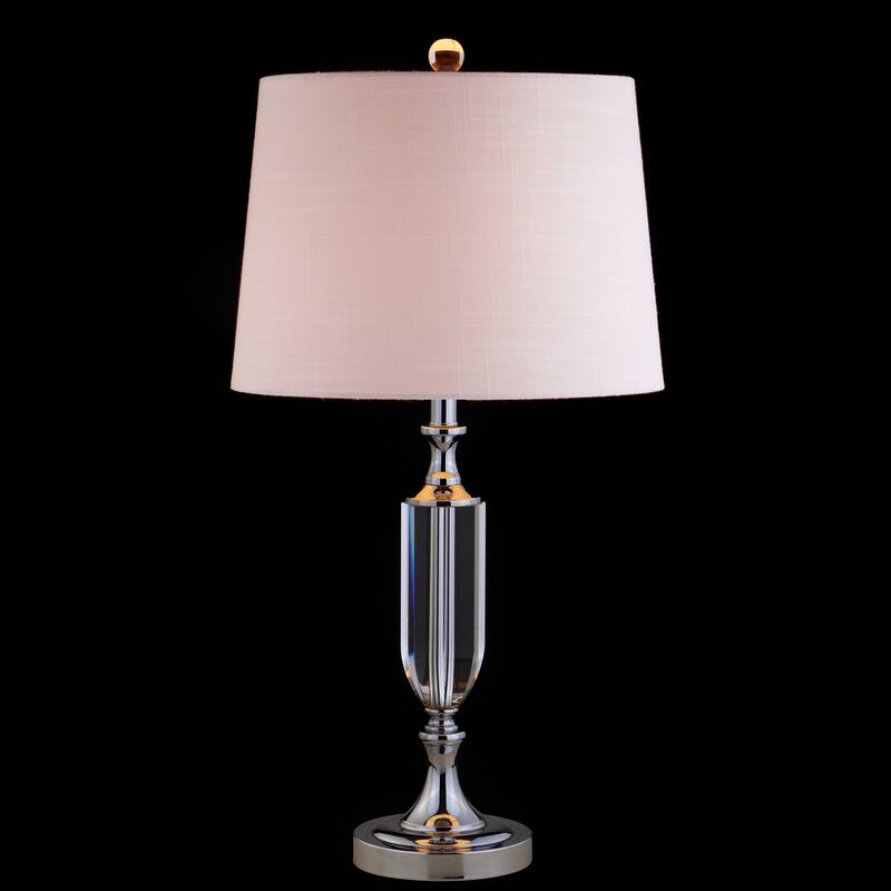 Victoria 27" Crystal LED Table Lamp, Clear by JONATHAN Y