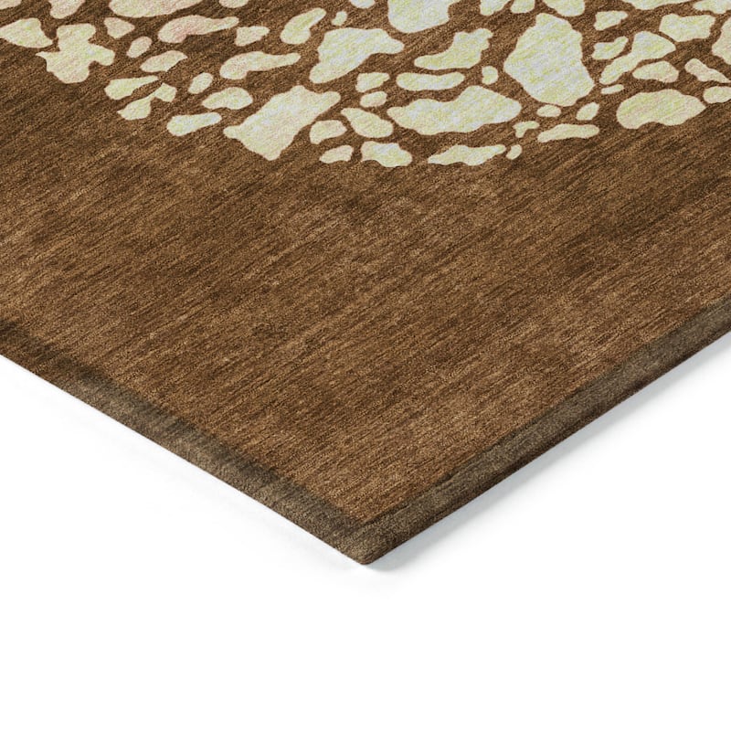 HomeRoots Abstract Transitional Rectangle Outdoor Rug