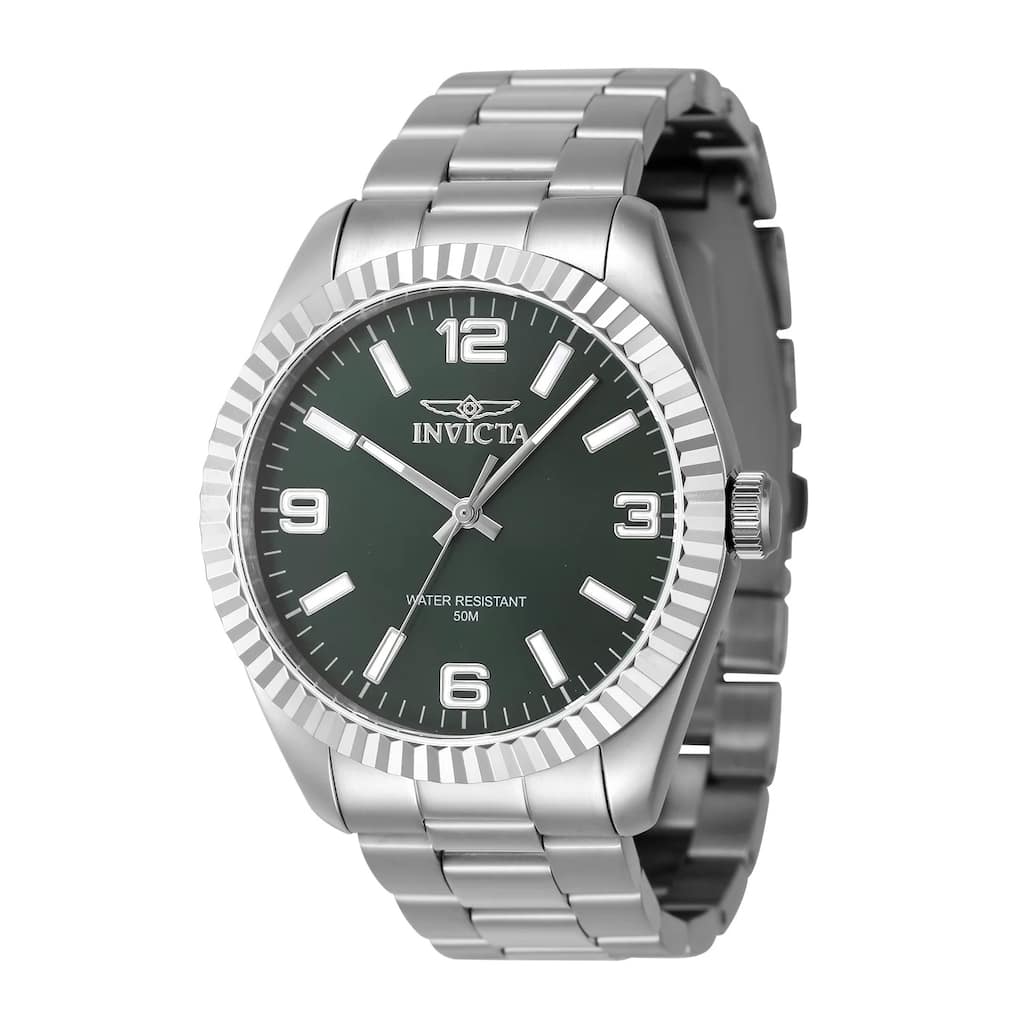 Invicta Men's 47450 Specialty Quartz 3 Hand Green Dial Watch