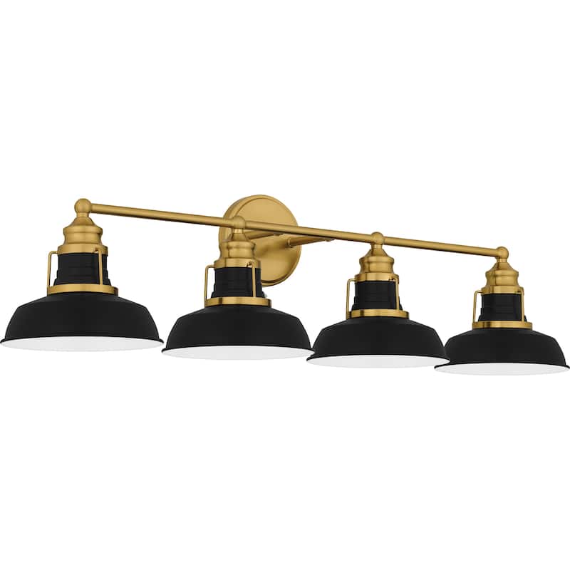 Huxley 4-Light Aged Brass Bath Light