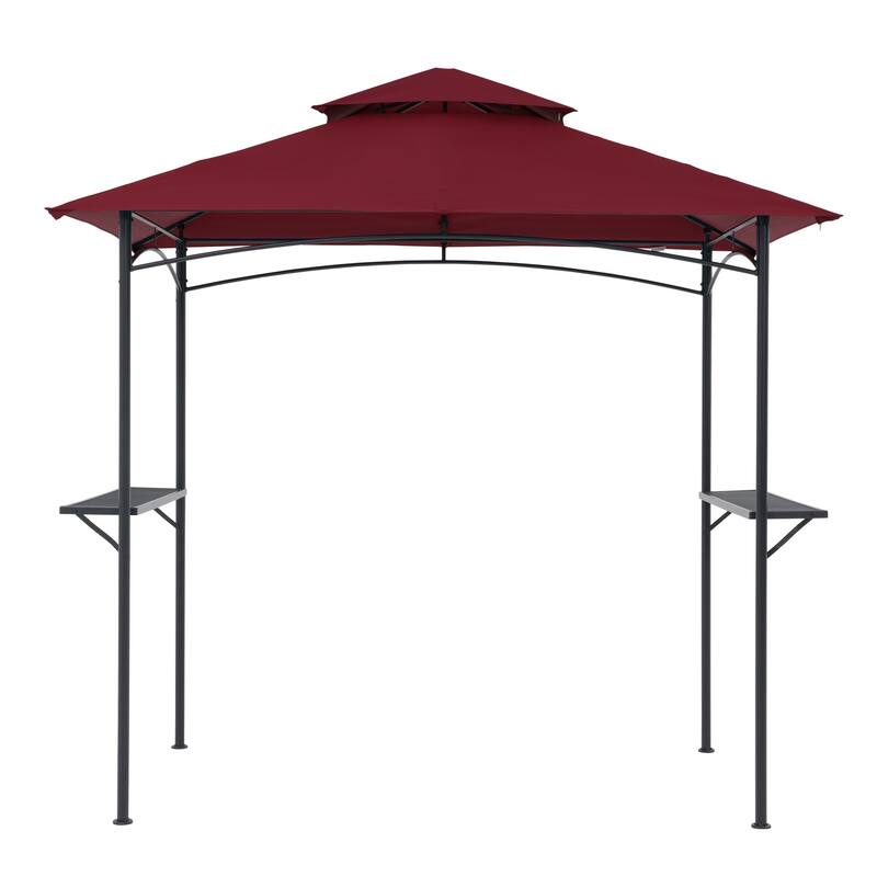 8' x 5' Outdoor Rainproof Grill Gazebo With Double Layer Vented Design