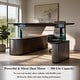 preview thumbnail 11 of 16, WESOME Reversible L-Shaped Adjustable Height Executive Standing Desk with Oval Storage Cabinet