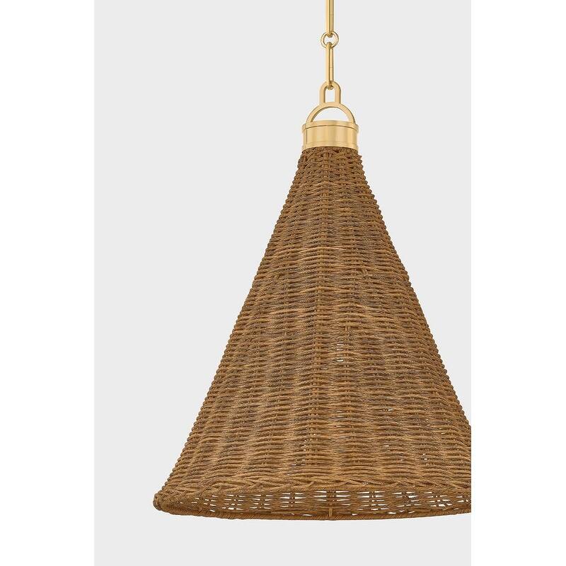 Hudson Valley Lighting MDS2102 Kensington 15" Wide Pendant with Walnut