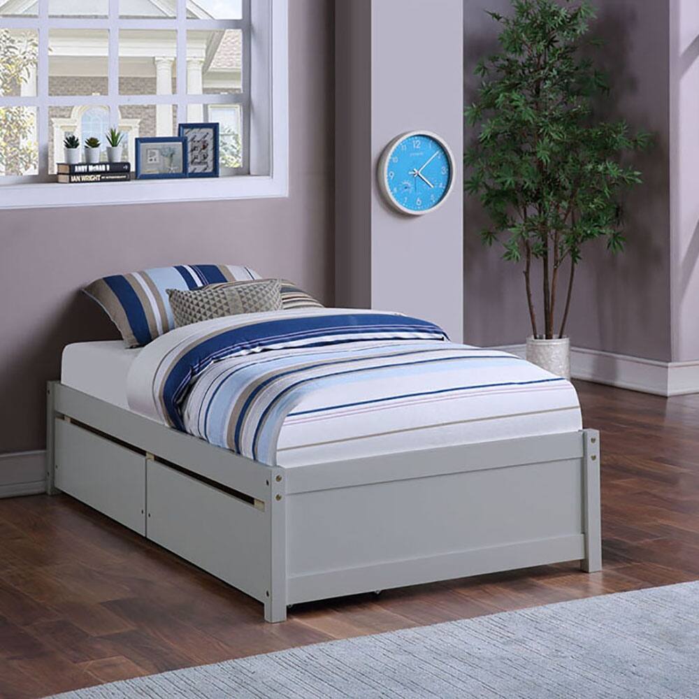Bedroom Bed Frame Twin Bed with 2 Storage Drawers
