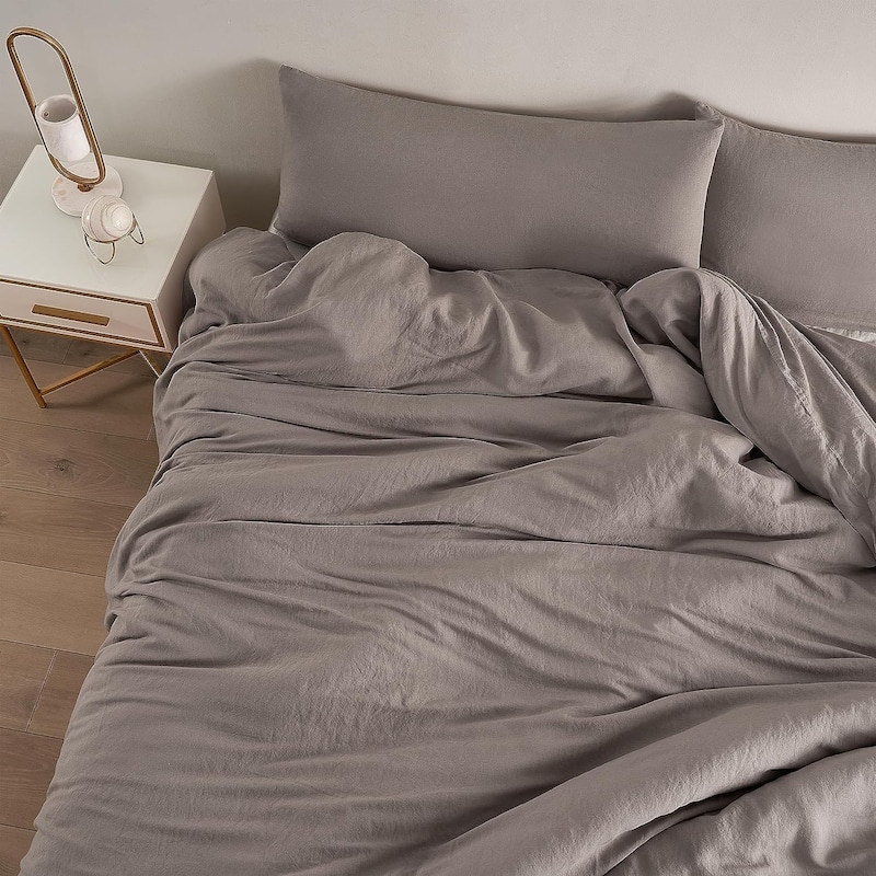 Dark Sky Reserve® - Bamboo Linen Oversized Duvet Cover - Portugal Made - Driftwood Taupe