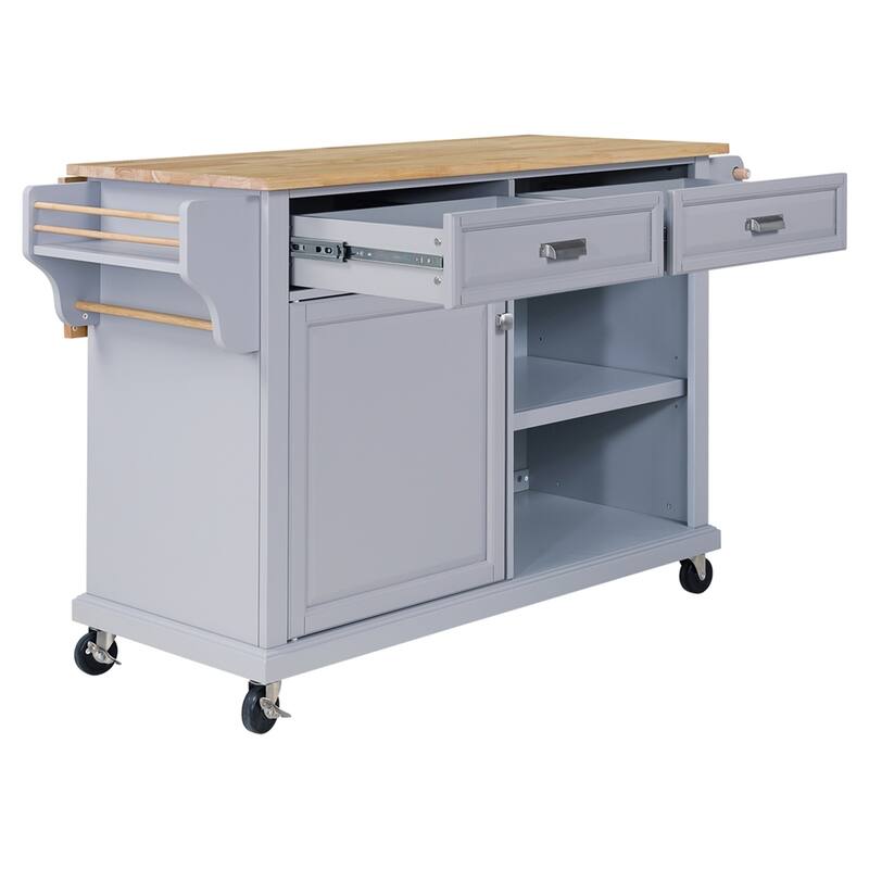 Kitchen Island Cart/Utility Storage Trolley with Storage Drawers