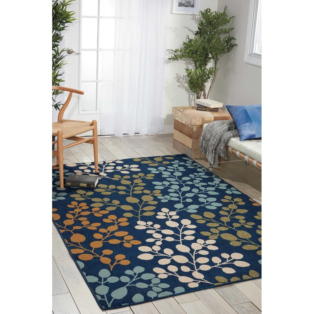 Nourison Caribbean Indoor/Outdoor Modern Floral Area Rug