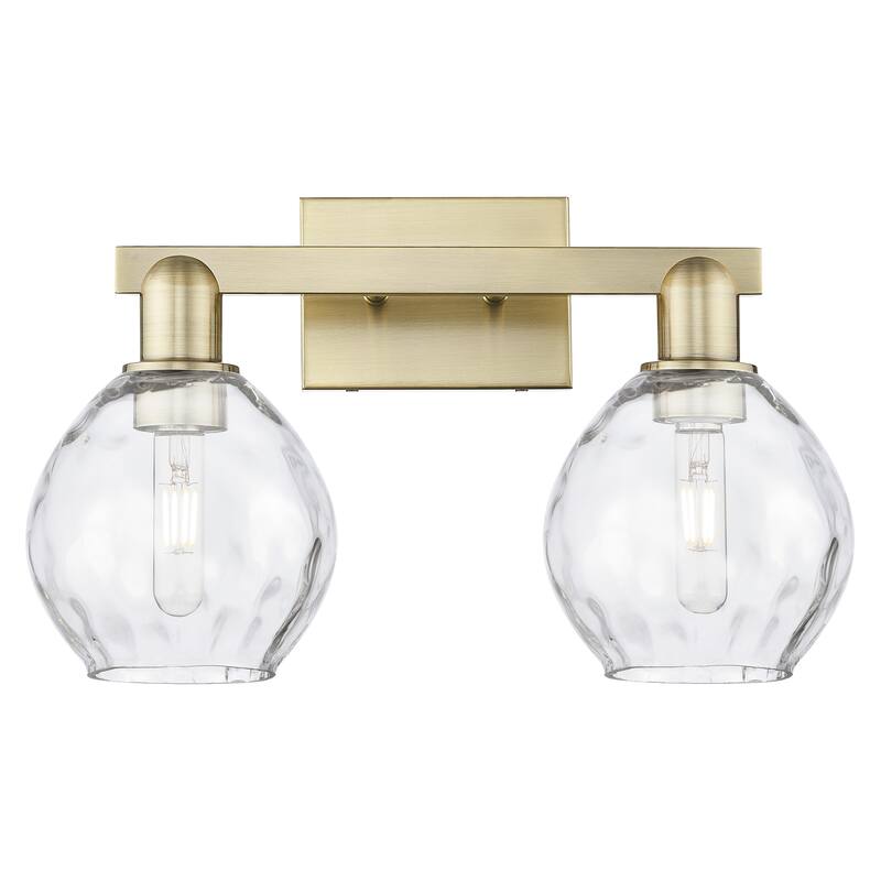Innovations Lighting Endless Possibilities Arcadia - Waverly - 2 Light 17" Bath Vanity Light - Antique Brass