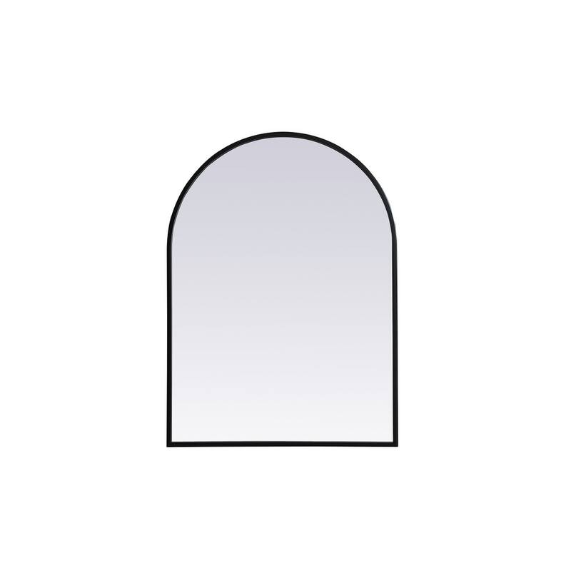 Indigo Home Metal Frame Arch Mirror 22x30 Inch - Black