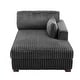 preview thumbnail 132 of 150, 42" W Plush Corduroy Upholstered Chaise Lounge Sleeper for Living