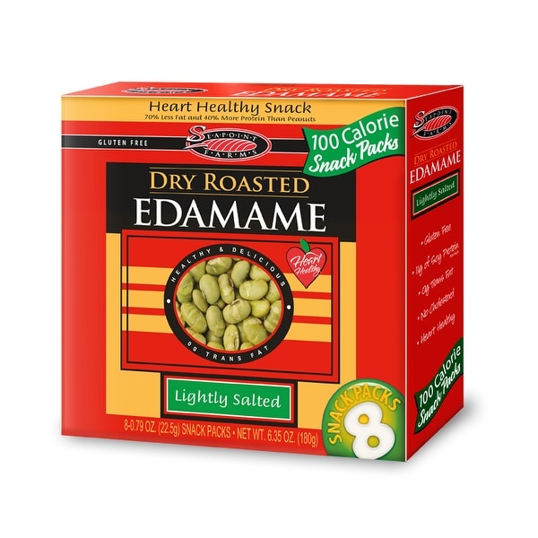Seapoint Farms Dry Roasted Edamame - Lightly Salted - Case of 12 - 0.79 oz.