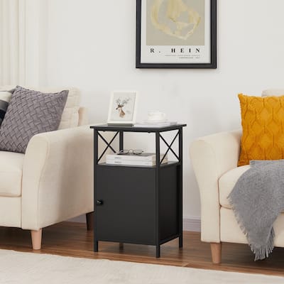 VECELO Modern Nightstands with Storage Shelf