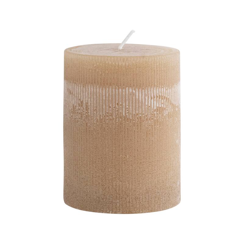 Unscented Pleated Pillar Candle