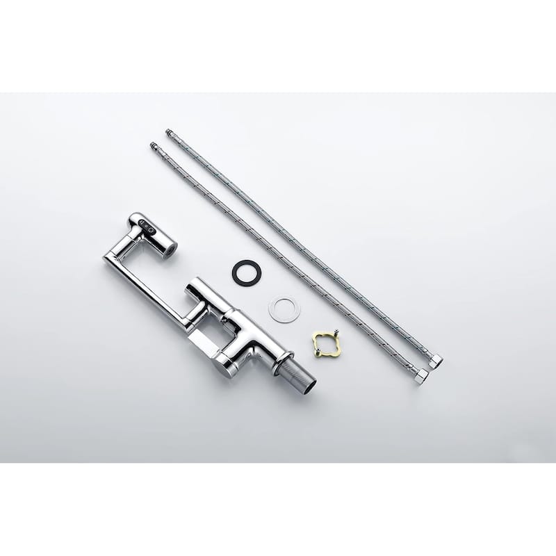 Lefton Rotatable Bathroom Faucet with Temperature Display in Fahrenheit (Batteries-Free), BF2204