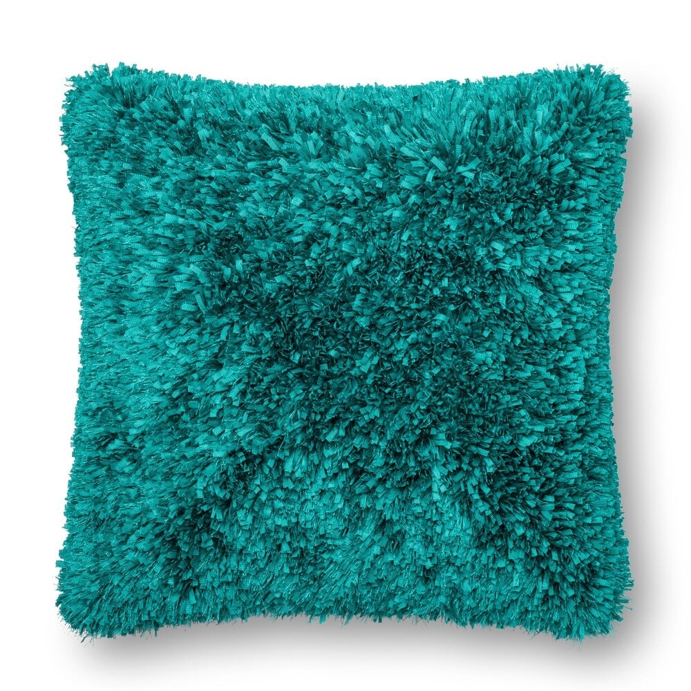 Solid Ribbon Shag 22-in. Throw Pillow OR Cover Only
