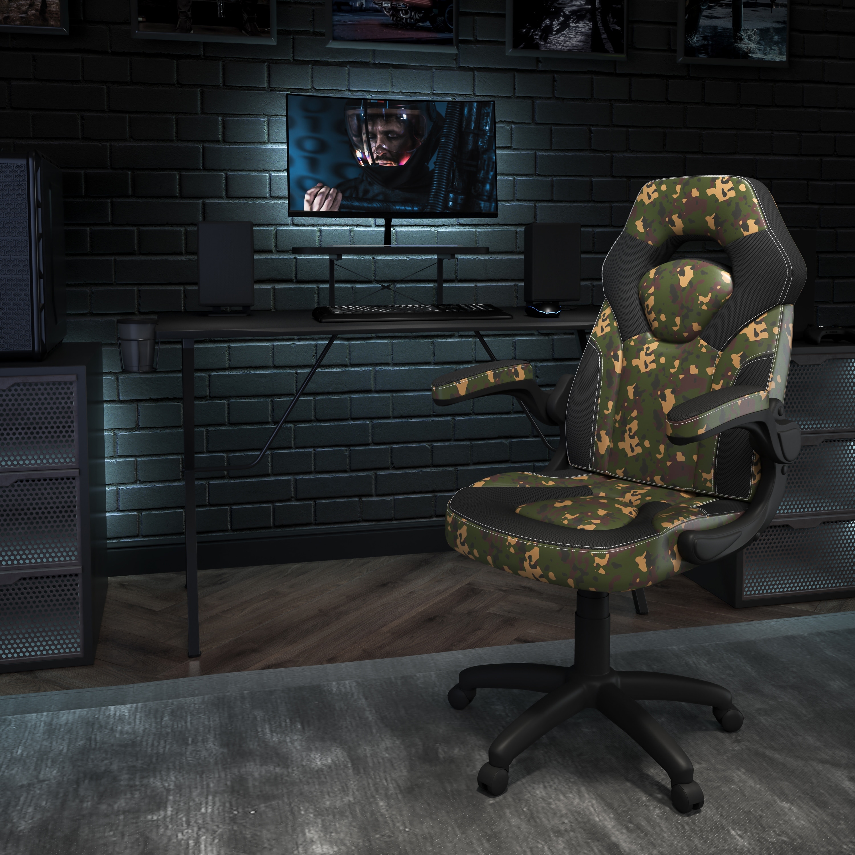 Gaming chair with monitor stand shop