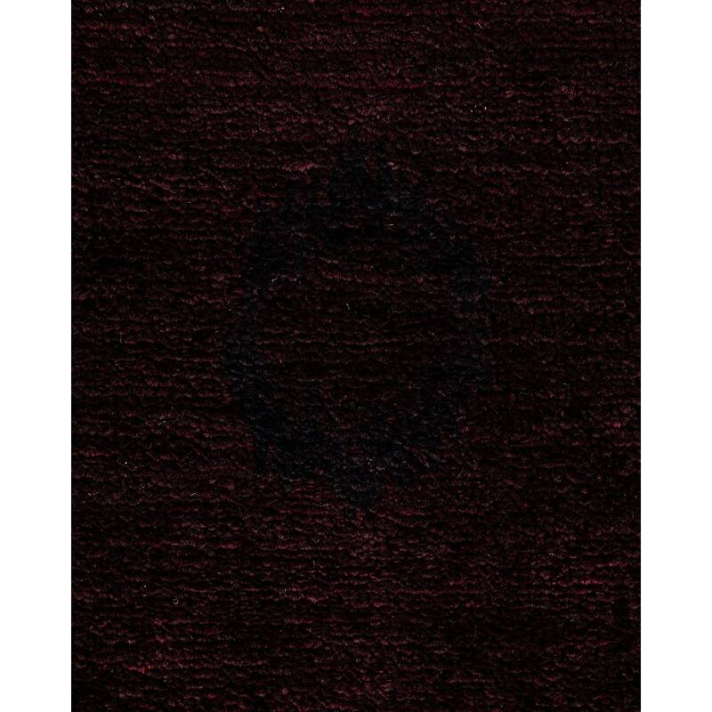 Overton Hand Knotted Wool Vintage Inspired Modern Contemporary Modern Brown Area Rug - 6' 1" x 11' 5"