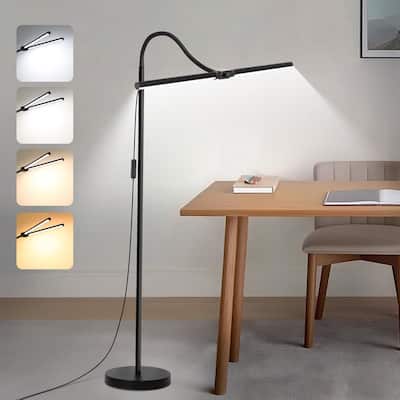Floor Lamp, 15W/1800LM Bright LED Floor Lamp with Double Head