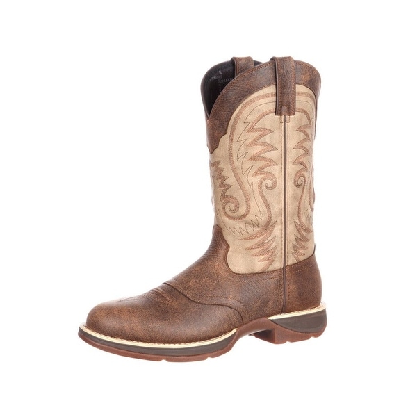 Durango Western Boots Mens Rebel Saddle Waterproof Brown
