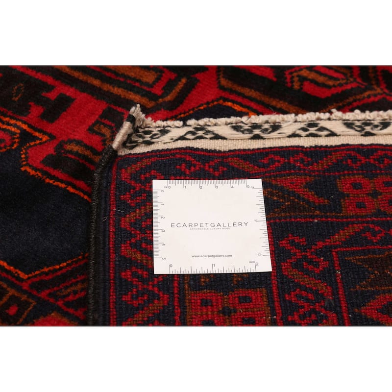 Teimani Red Rug 3'9" x 7'7" - 3'9 x 7'7