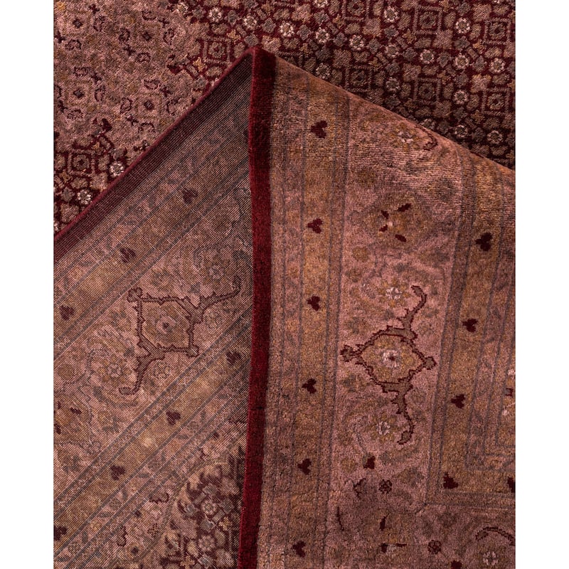 Overdyed One-of-a-Kind Hand-Knotted Area Rug - Red - 6' 2" x 9' 5"