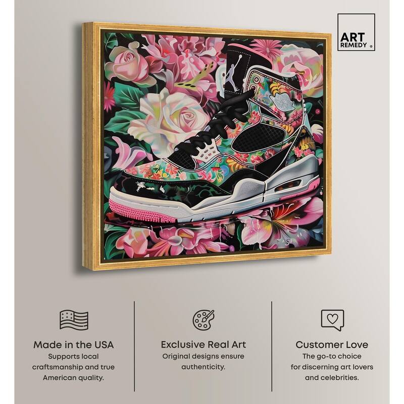 Hidden in Floral Bloom Sneaker Canvas by Art Remedy