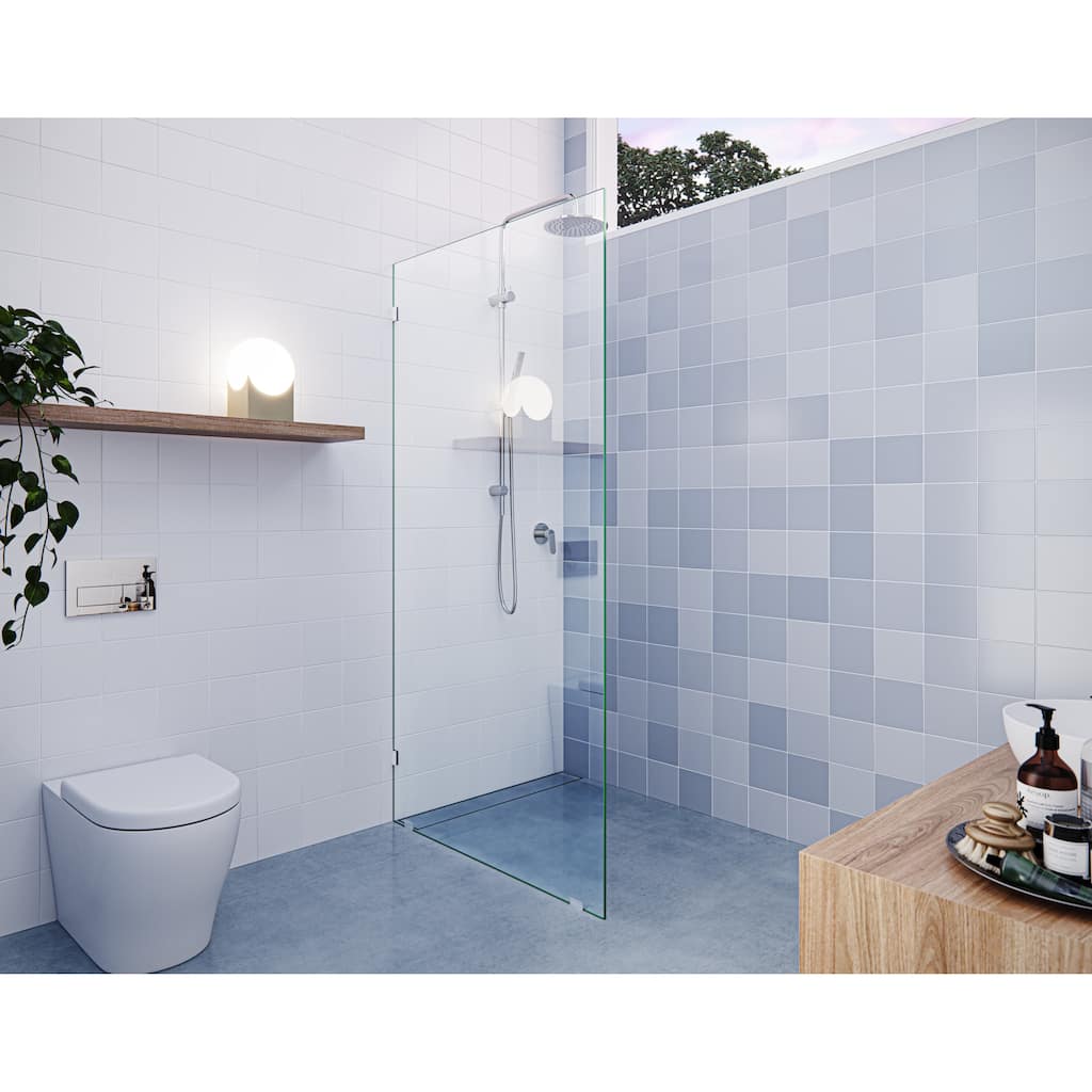 Glass Warehouse 78" x 40" Frameless Shower Door - Single Fixed Panel
