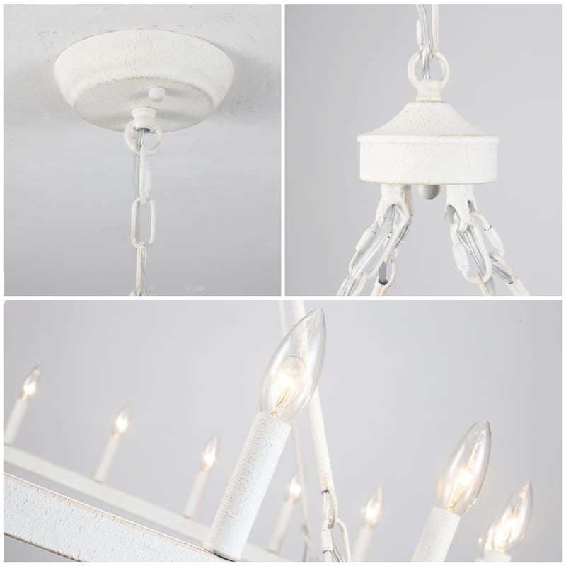 20-Light Modern Farmhouse Chandelier, 47.24 Inch Wagon Wheel Chandelier for Living Room Kitchen Island Dining Foyer