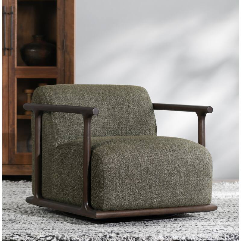 Classic Home Lucia Boucle Swivel Accent Chair