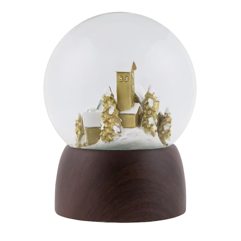 6.5" Holiday Village Wonderland Christmas Musical Snow Globe