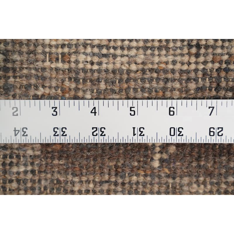 Hand Knotted Oriental 100% Wool Carpet Modern Bordered Beige & Ivories Gabbeh Area Rug - 4' 5'' X 2' 2''