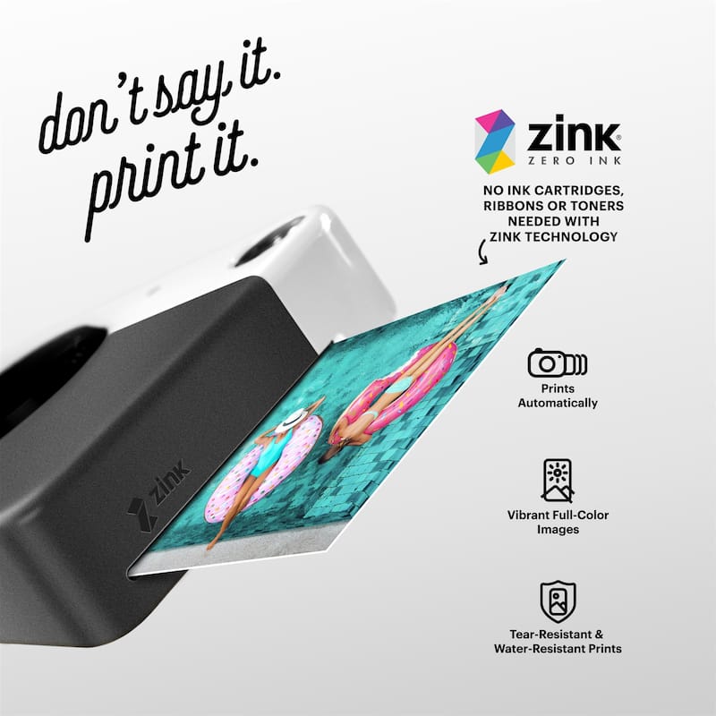 Kodak Printomatic 5MP Instant Print Camera, Case & Zink Photo Paper (20 Sheets) Bundle - N/A