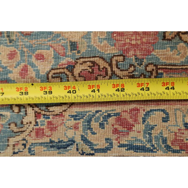 Vegetable Dye Floral Kerman Persian Area Rug Handmade Wool Carpet - 8'9" x 11'5"