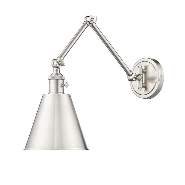 slide 2 of 11, Z-Lite 349S Gayson 8" Tall Wall Sconce Brushed Nickel
