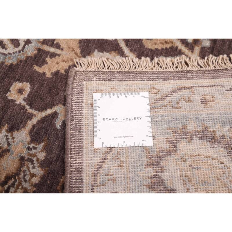 ECARPETGALLERY Hand-knotted Jamshidpour Dark Brown Wool Rug - 6'1 x 9'1