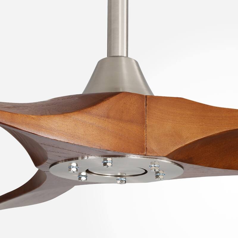 Sofucor 60 Inch Ceiling Fan No Light With Remote Control 3 Fan Blades Reversible DC Motor Timer Farmhouse