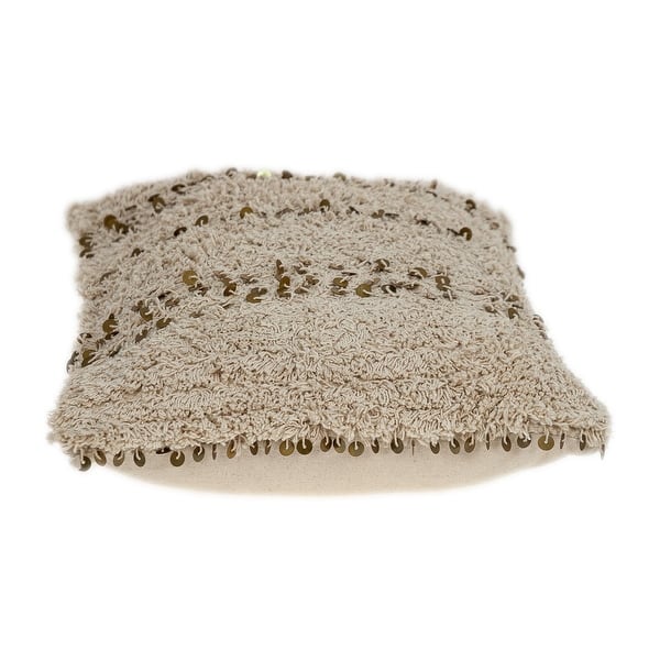 Boho Woven Shaggy Sequin Lumbar Pillow Boho Woven Shaggy Sequin Lumbar Pillow