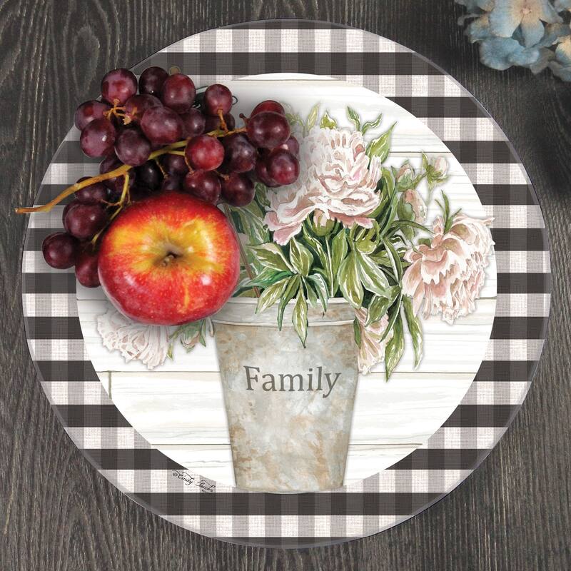 Glass Lazy Susan - Vintage Farmhouse - 13x.056