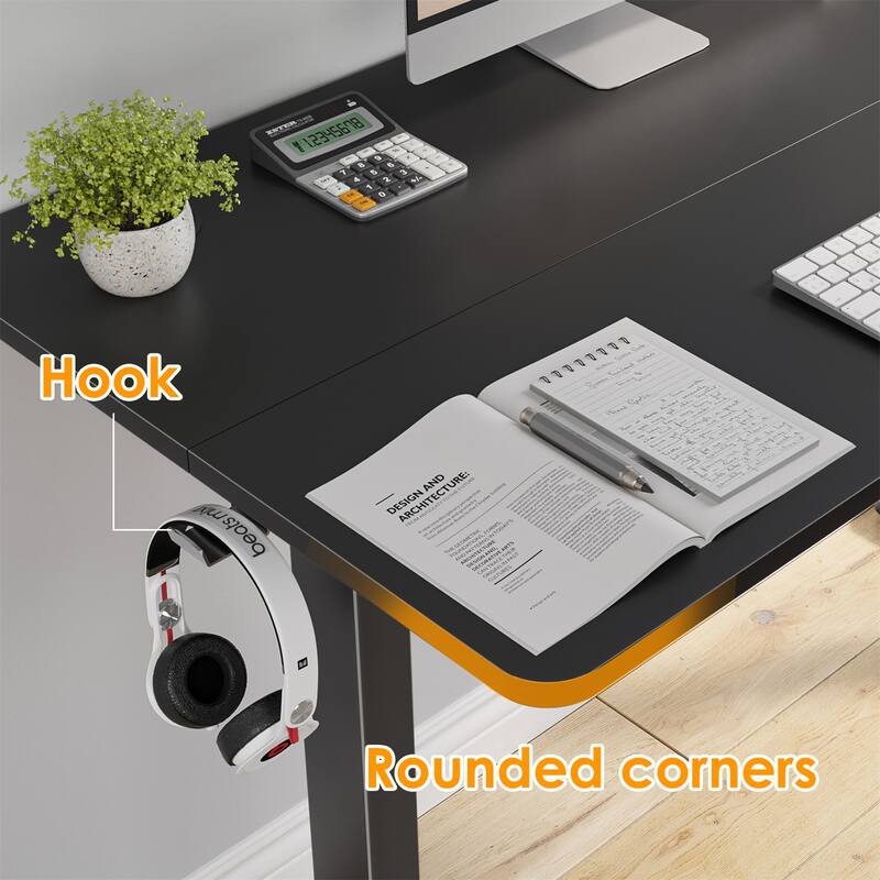 Electric Standing Adjustable Height Sit Stand Home Office Desk w/ Splice Board