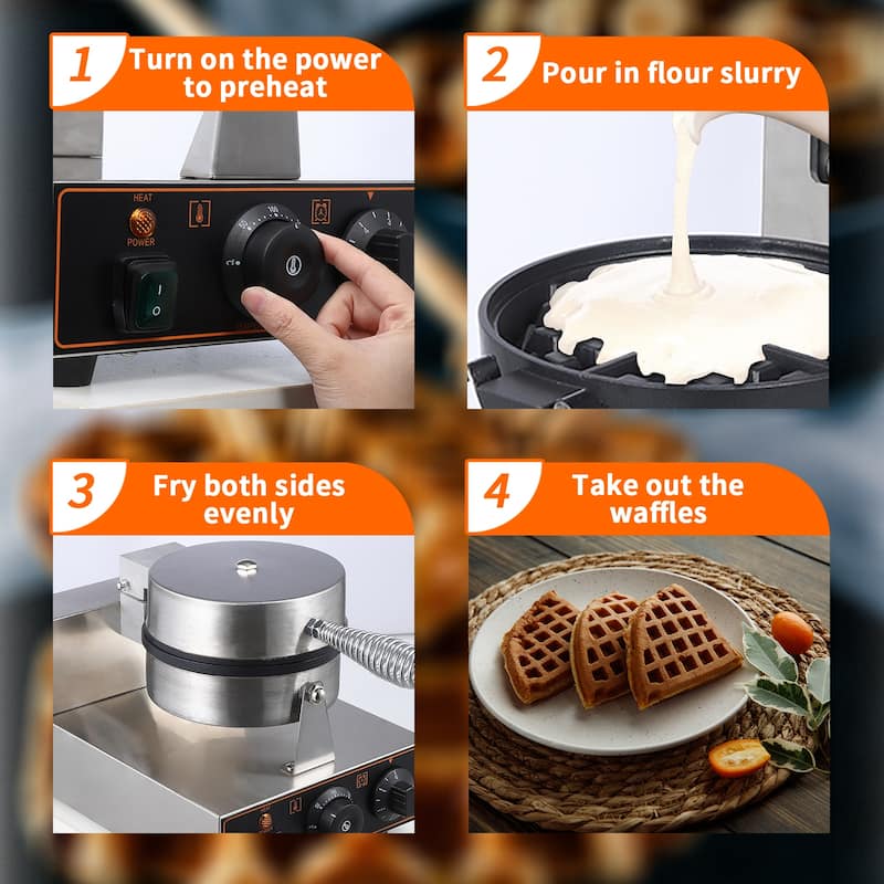 Electric Nonstick Commercial Waffle Cone Maker