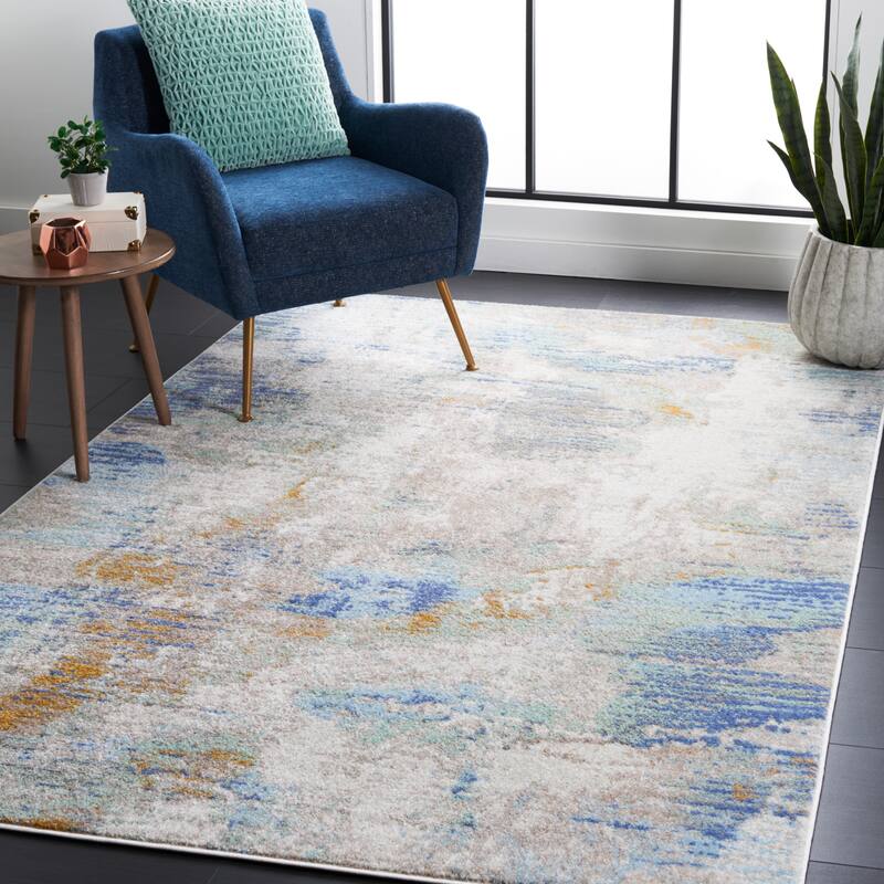SAFAVIEH Skyler Egzona Modern & Contemporary Rug - 5'5" x 7'7" - Beige/Blue Green