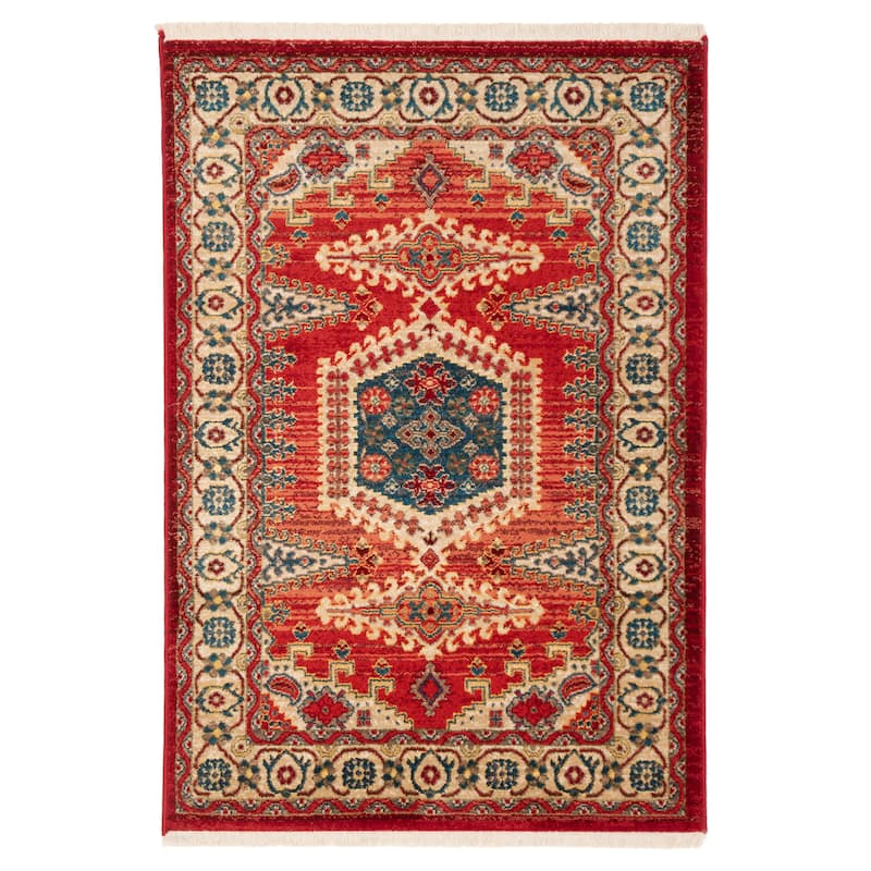 SAFAVIEH Kashan Gerri Oriental Rug with Fringe