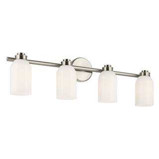 Kichler Lighting Shae 31" 4-Light Vanity Light with White Opal Glass in Brushed Nickel